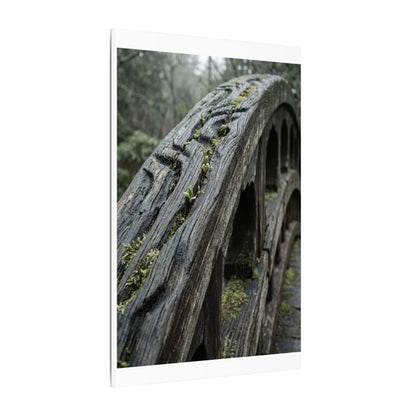 Overcast Wooden Bridge Canvas Art - Japandi Kanso