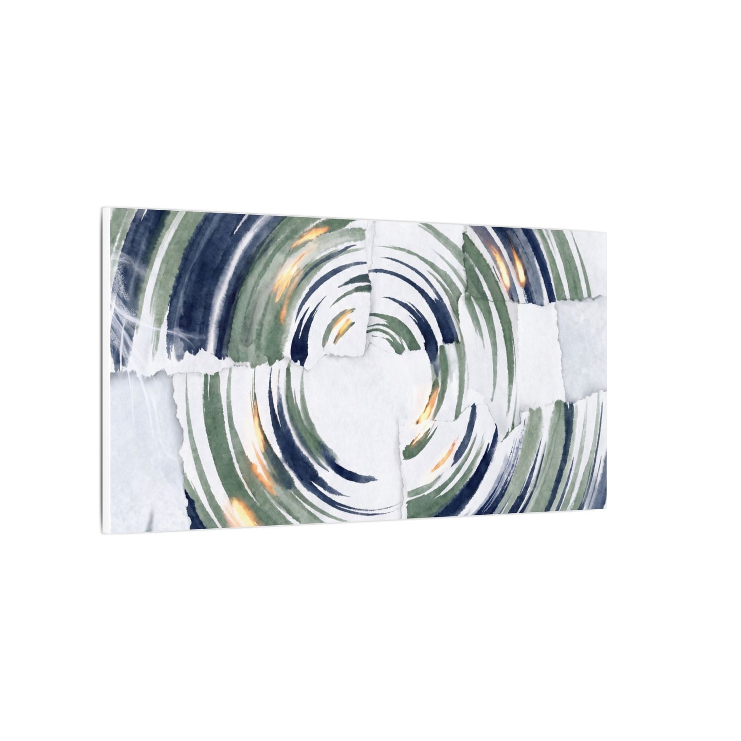Winter Water Ripple Sumi E Canvas Art | Peaceful Decor