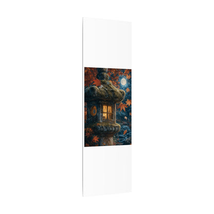 Autumn Stone Lantern Forest Whimsy Canvas Art | Earthy Decor