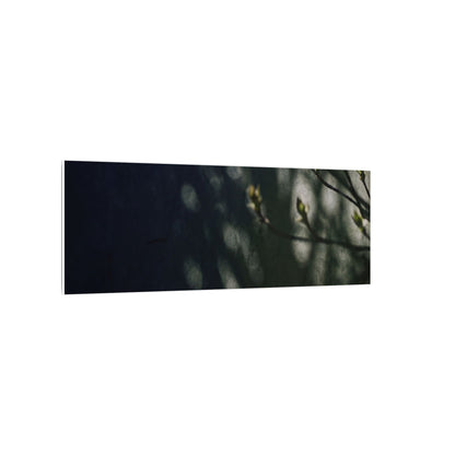 Dark Japandi Shoji Screen in Dappled | Moody Minimal Canvas Art