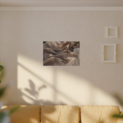Silk Drape Summer Canvas Art | Japandi Neutral Design