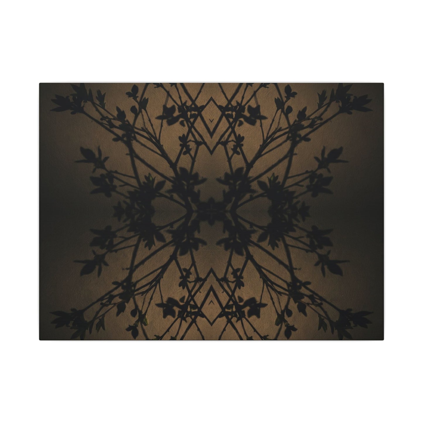 Golden Hour Shadow Play Canvas Art - Dark Japandi Seijaku