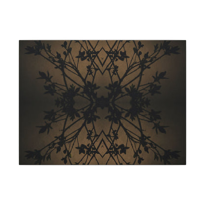 Golden Hour Shadow Play Canvas Art - Dark Japandi Seijaku