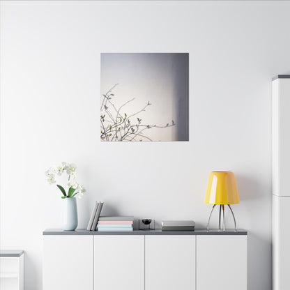Japandi Shadow Play in Dawn | Japanese Pattern Canvas Art