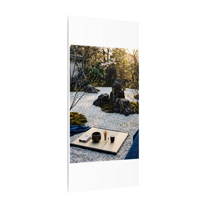 Zen Tea Ceremony in Golden Hour | Karesansui Canvas Art