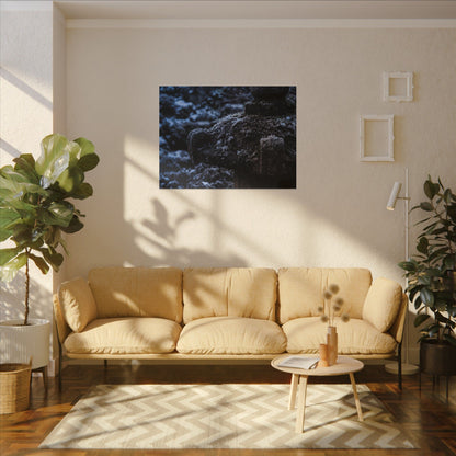 Moody Stone Lantern Canvas Art - Shadow Zen Dark Japandi