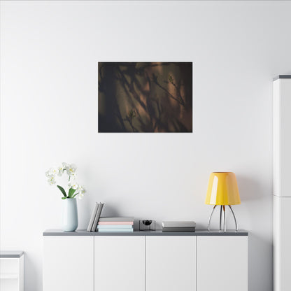 Candlelight Shadow Play Canvas Art - Dark Japandi Shibui