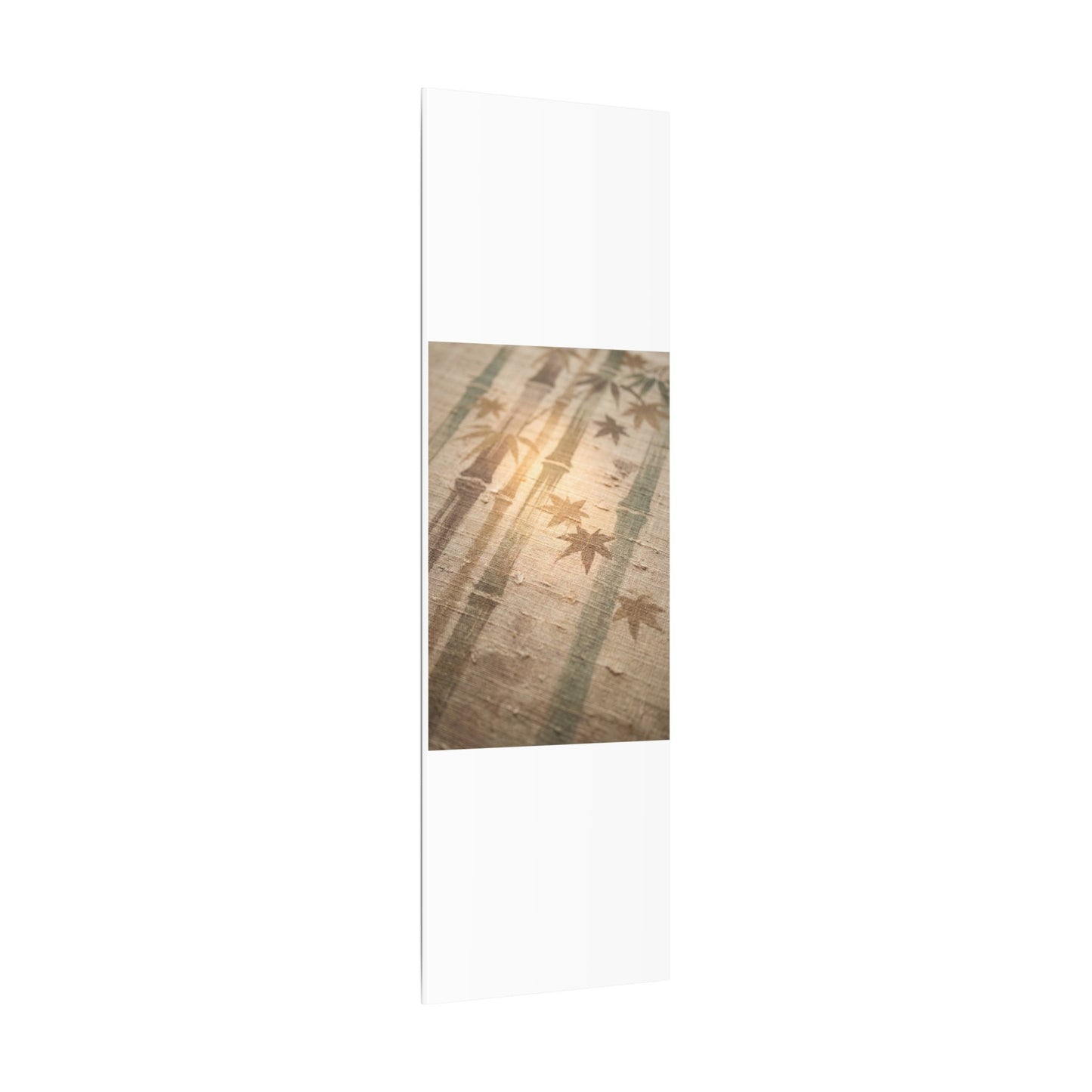 Autumn Bamboo Grove Japanese Pattern Canvas Art | Neutral Decor