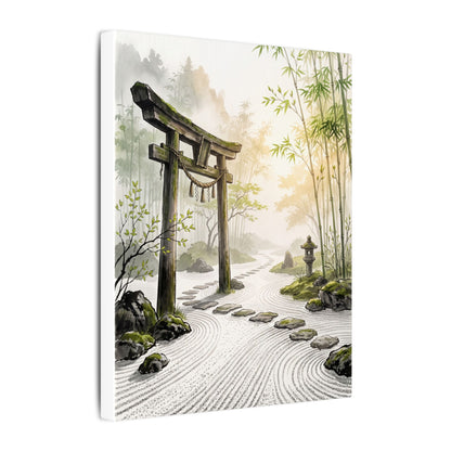 Peaceful Torii Gate Canvas Art - Karesansui Zen