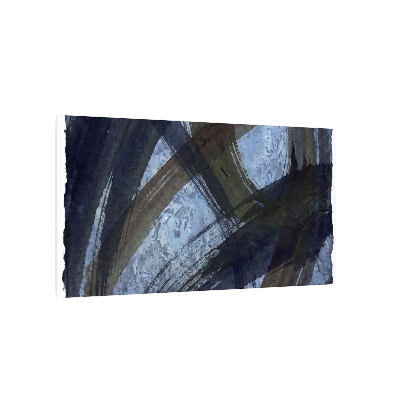 Ink Brushstroke Canvas Art | Winter Dark Japandi Shadow Zen Art