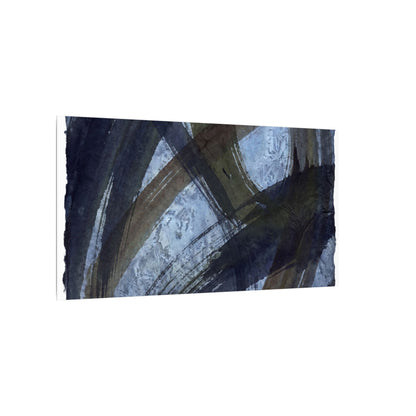 Ink Brushstroke Canvas Art | Winter Dark Japandi Shadow Zen Art