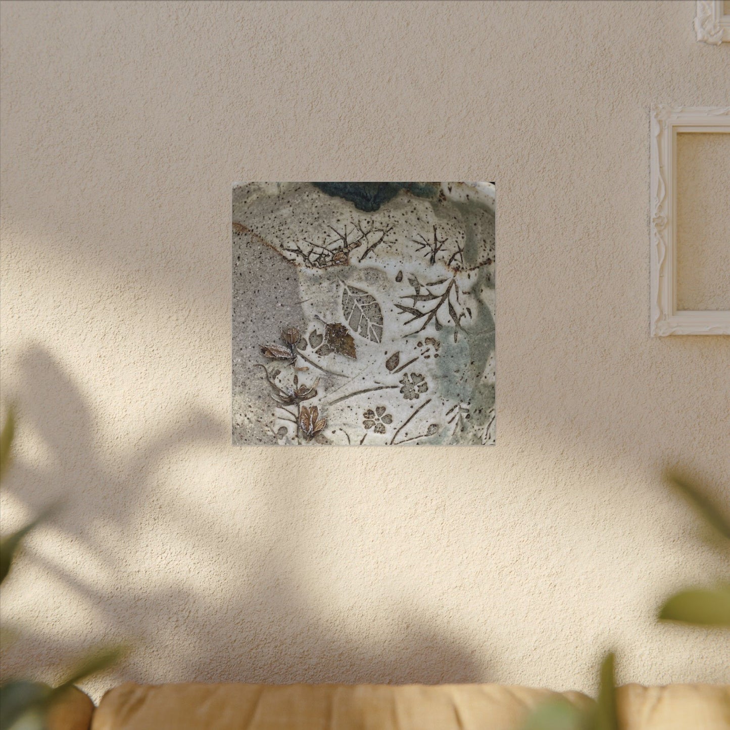 Ceramic Bowl Winter Canvas Art | Japandi Earthy Design