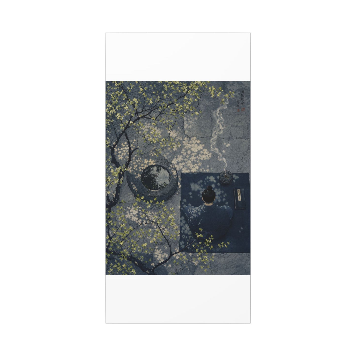 Spring Incense Smoke Ukiyo E Inspired Canvas Art | Tranquil Decor