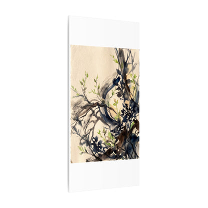 Ma Shadow Play Canvas Art - Dark Japandi Charcoal Ink