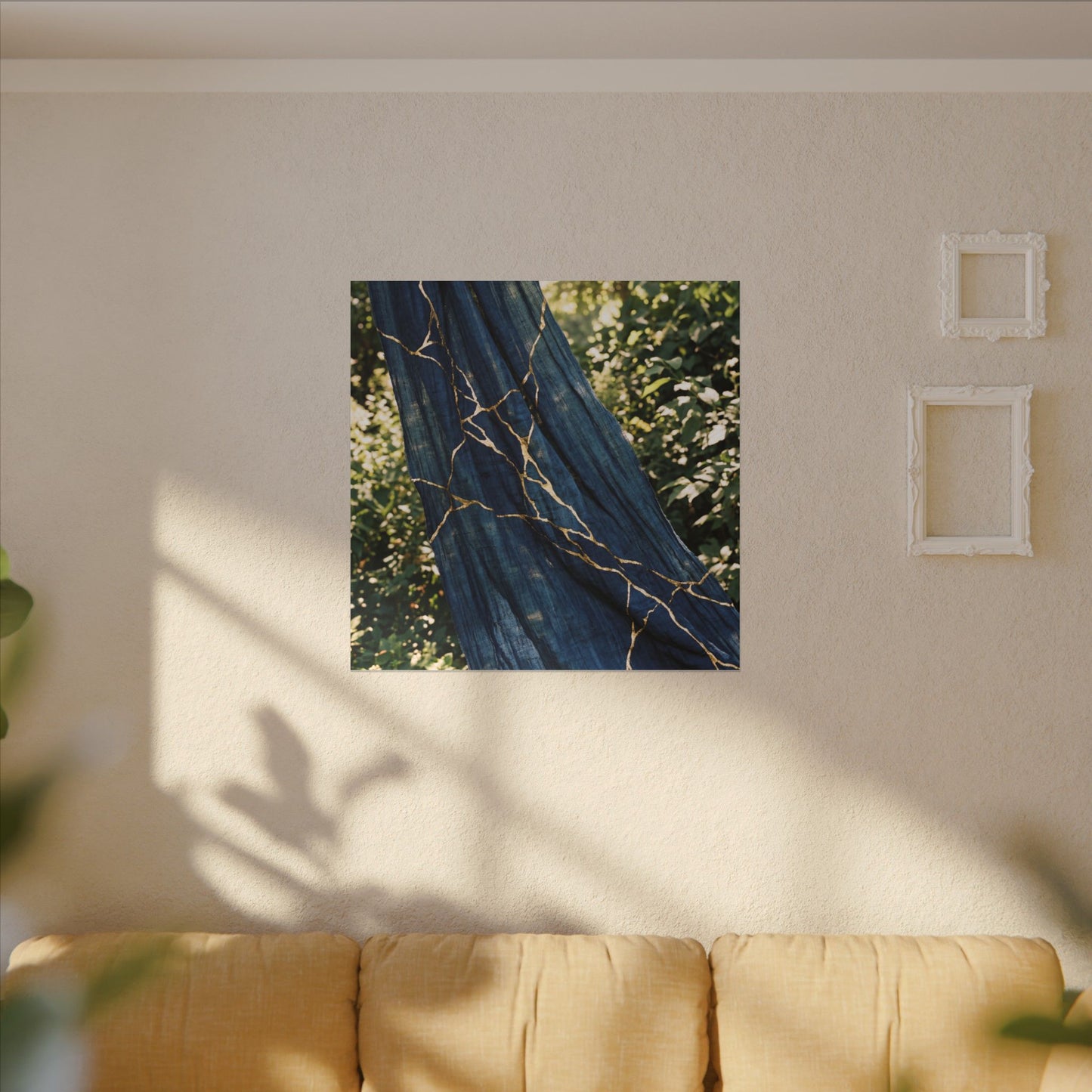 Resilient Silk Drape Canvas Art - Gold Repair Kintsugi