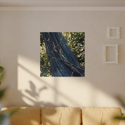 Resilient Silk Drape Canvas Art - Gold Repair Kintsugi