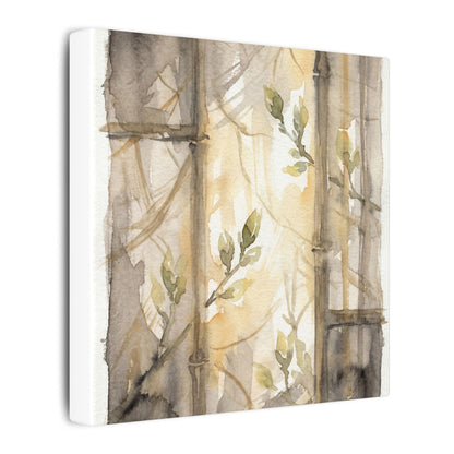 Shoji Screen Spring Canvas Art | Japandi Cozy Design