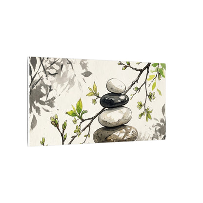 Spring River Stones Japanese Pattern Canvas Art | Elegant Decor