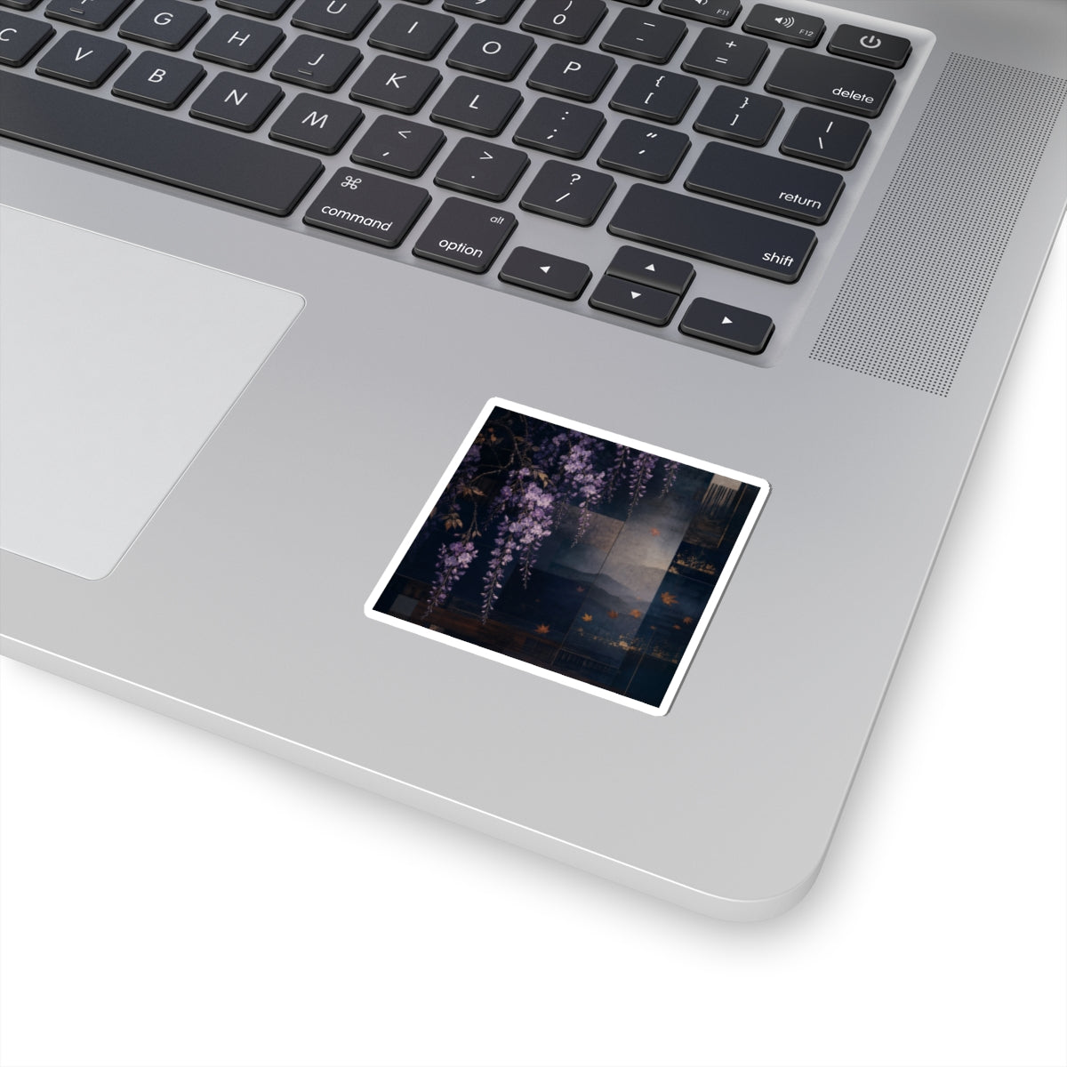 Moody Wisteria Sticker - Moody Minimal Dark Japandi