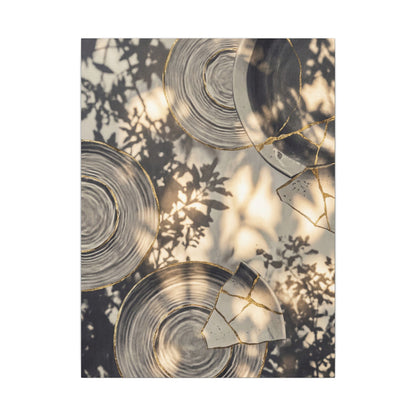 Healing Water Ripple Canvas Art - Gold Vein Kintsugi