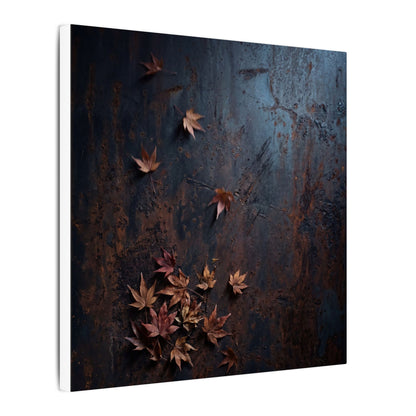 Moonlight Rust Patina Canvas Art - Dark Japandi Mono No Aware