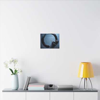 Winter Tea Ceremony Enso Canvas Art | Peaceful Decor