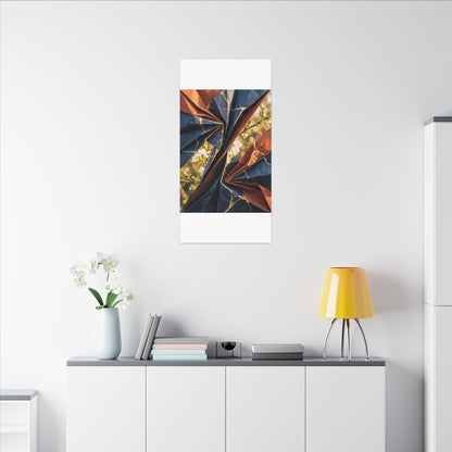 Golden Hour Paper Fold Canvas Art - Kintsugi Ma