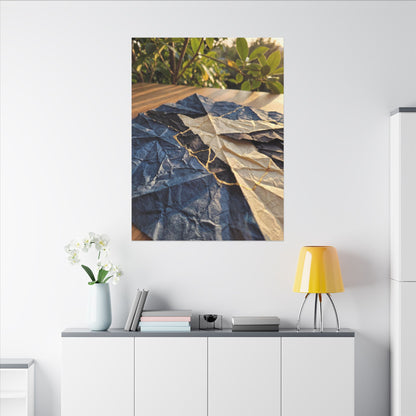 Golden Hour Paper Fold Canvas Art - Kintsugi Ma