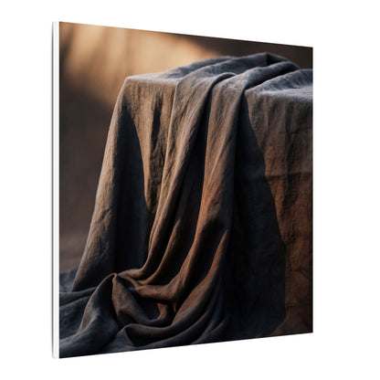 Silk Drape Canvas Art | Winter Dark Japandi Shadow Zen Art