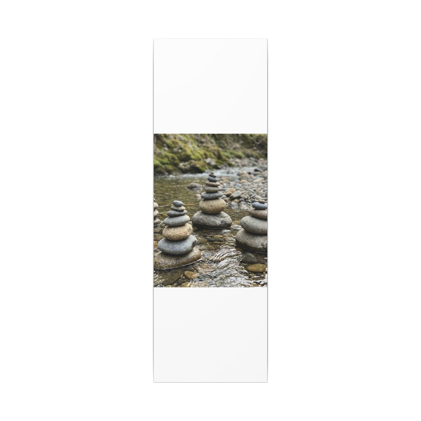 Zen River Stones in Dawn | Karesansui Canvas Art