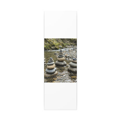 Zen River Stones in Dawn | Karesansui Canvas Art