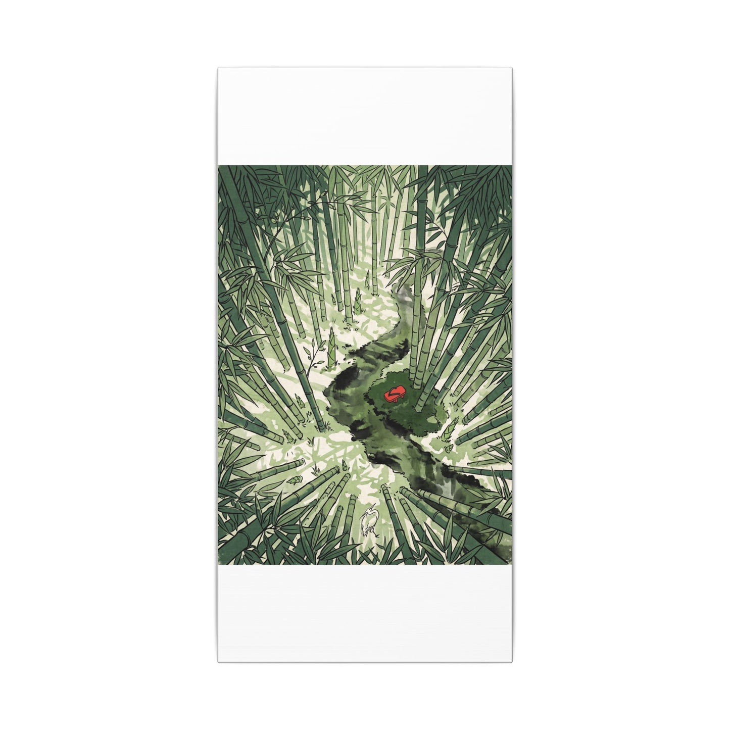 Peaceful Bamboo Grove Canvas Art - Ukiyo E Inspired Zen