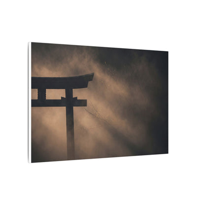 Torii Gate Shadow Zen Canvas Art | Bold Dark Japandi Art