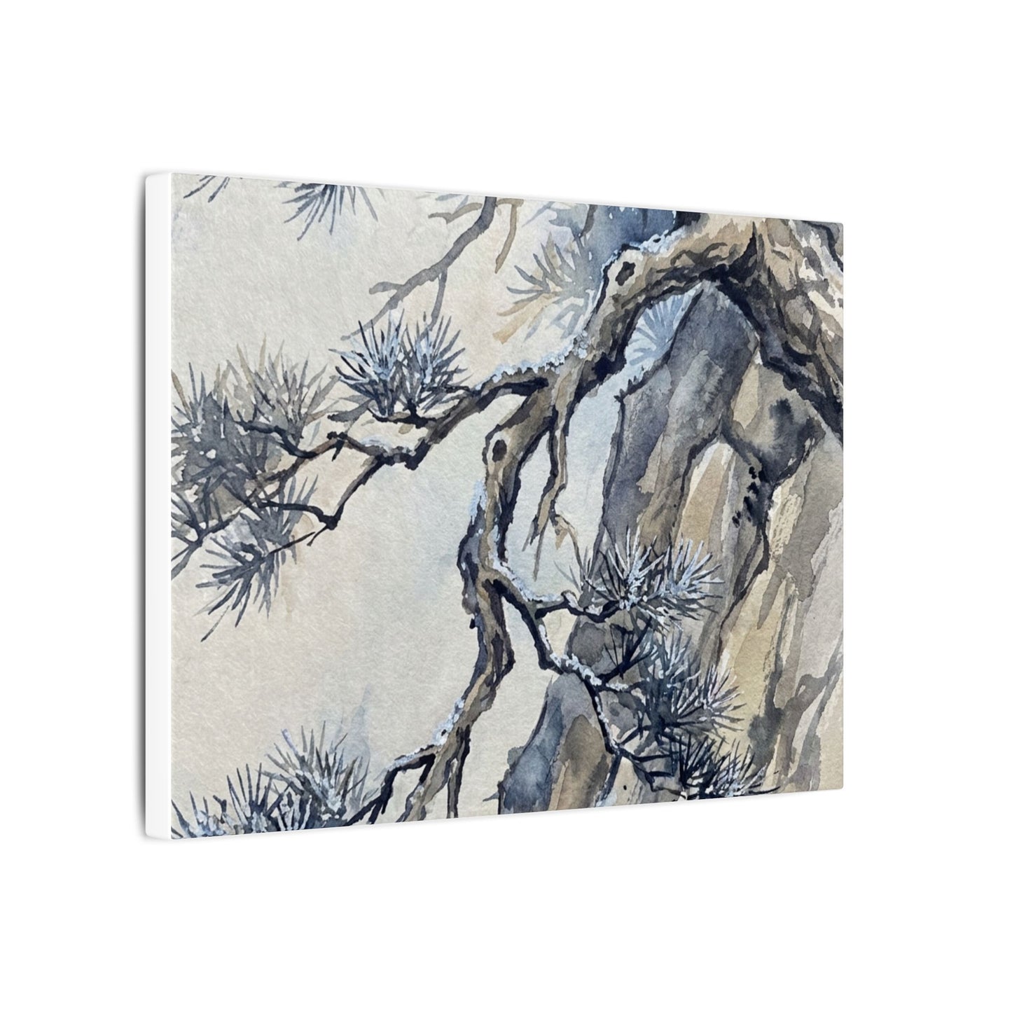 Moonlight Pine Tree Canvas Art - Japandi Seijaku