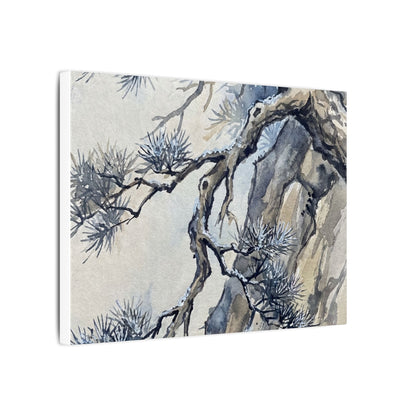 Moonlight Pine Tree Canvas Art - Japandi Seijaku