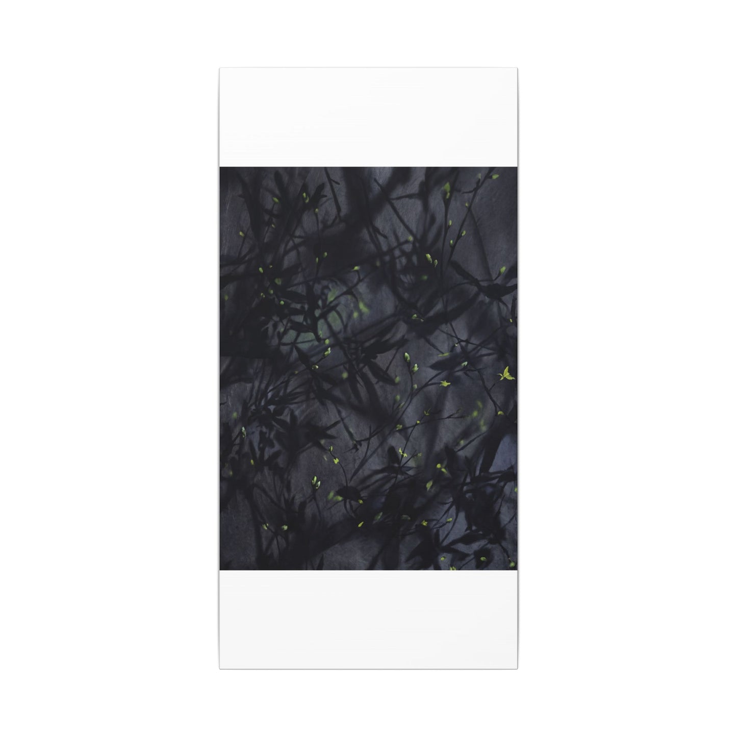 Shadow Play Spring Canvas Art | Dark Japandi Atmospheric Design