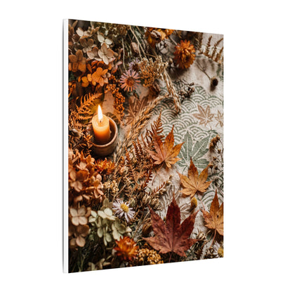 Candlelight Dried Flowers Canvas Art - Japandi Seijaku