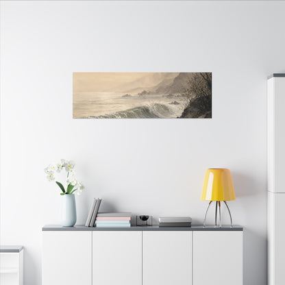 Ocean Wave Spring Canvas Art | Japandi Elegant Design
