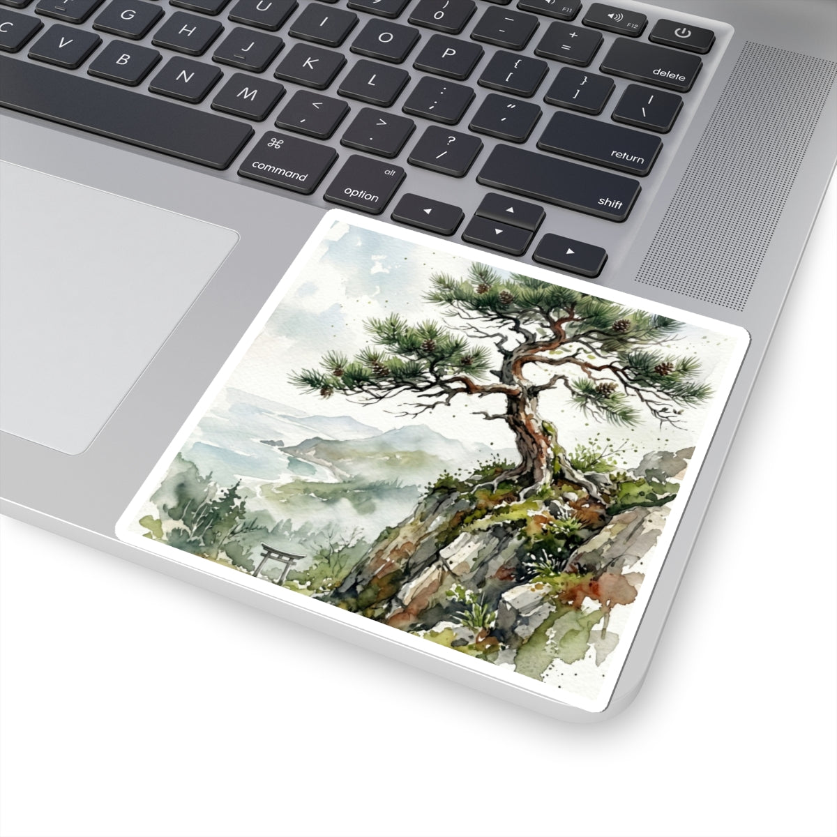 Pine Tree Sticker | Spring Japandi Watercolor Art