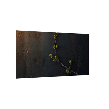 Dark Japandi Rust Patina in Golden Hour | Moody Minimal Canvas Art