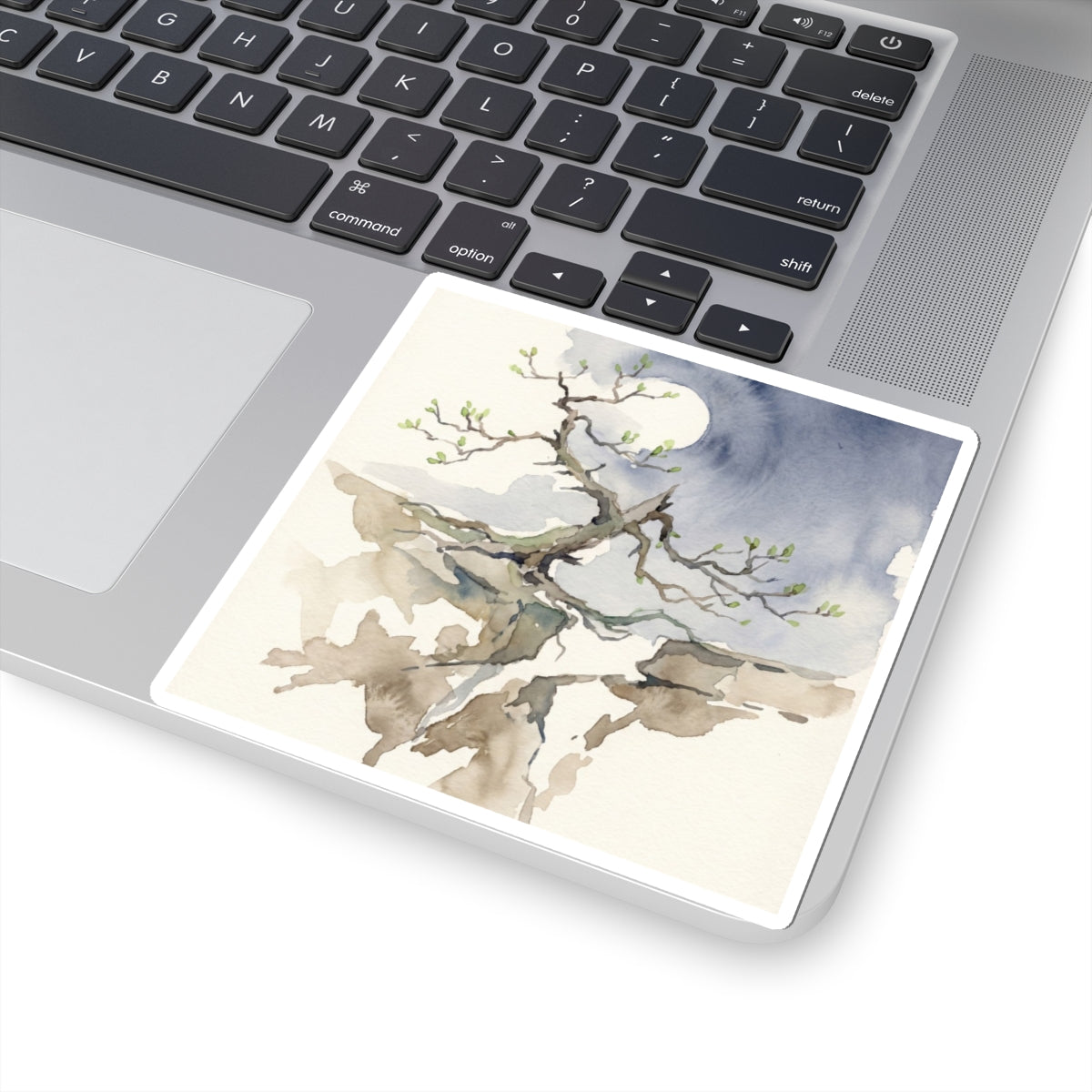 Pine Tree Sticker | Spring Japandi Watercolor Art