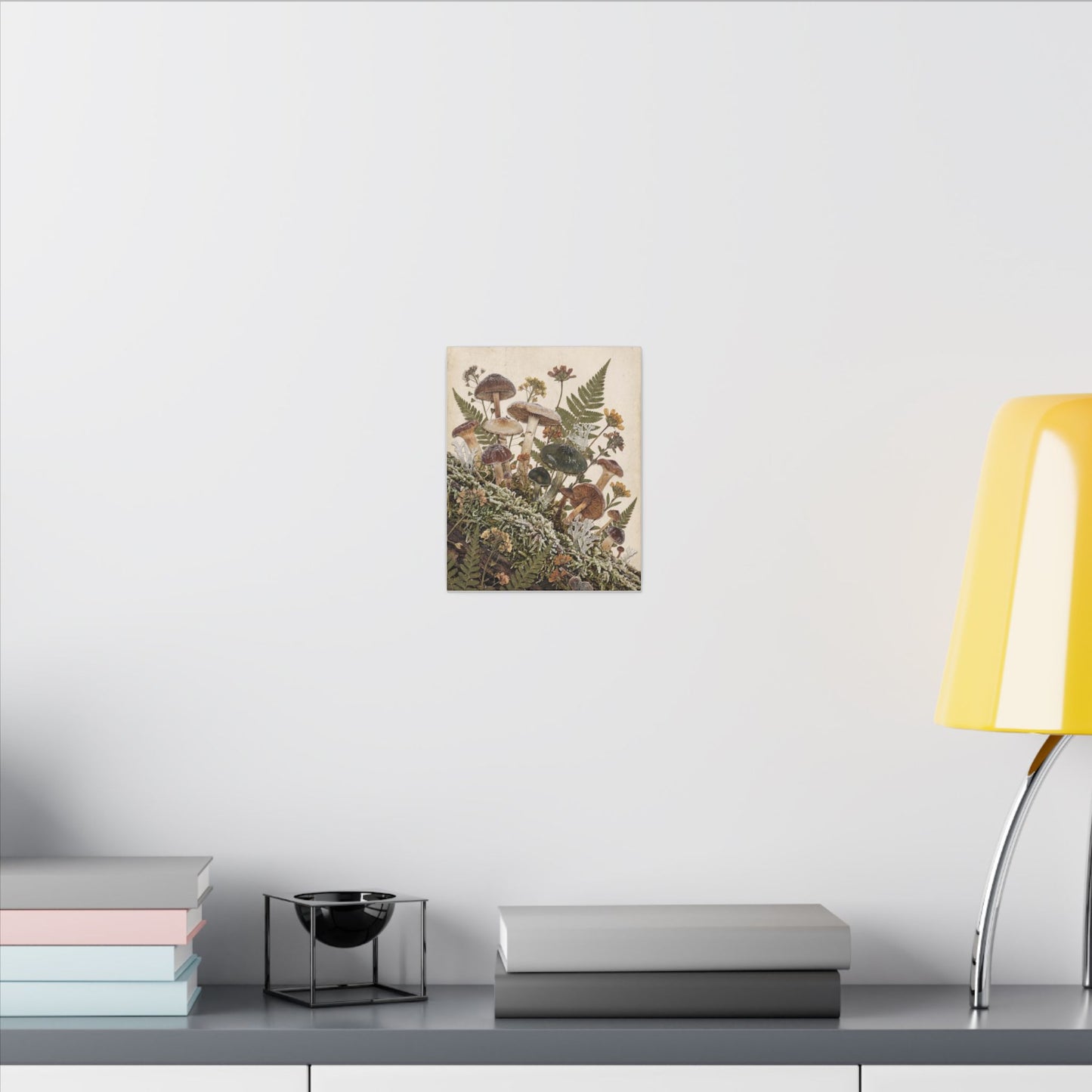 Winter Wild Mushrooms Herbarium Canvas Art | Enchanting Decor