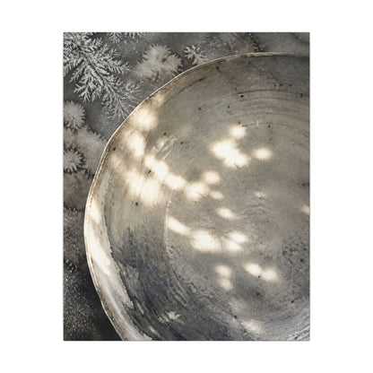 Ceramic Bowl Watercolor Canvas Art | Warm Japandi Art