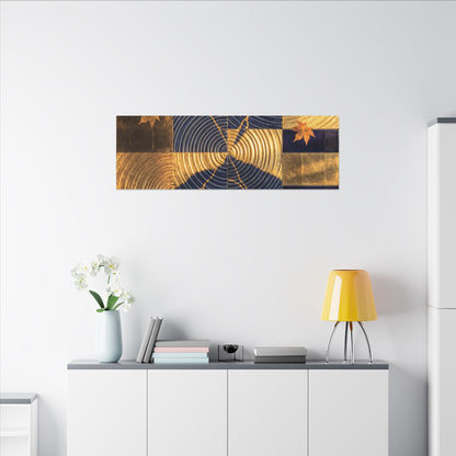 Autumn Water Ripple Crackle Gold Canvas Art | Artful Decor
