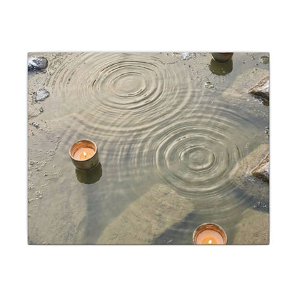 Water Ripple Canvas Art | Winter Japandi Japanese Pattern Art