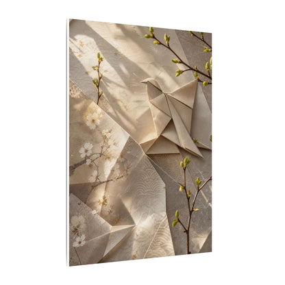 Golden Hour Paper Fold Canvas Art - Japandi Fukinsei