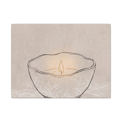 Ceramic Bowl Minimal Line Canvas Art | Neutral Japandi Art Art Print