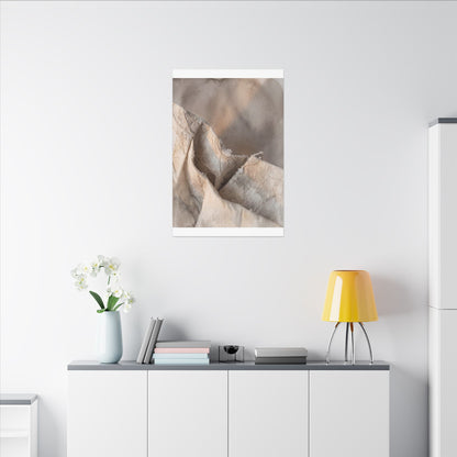 Japandi Paper Fold in Candlelight | Watercolor Canvas Art