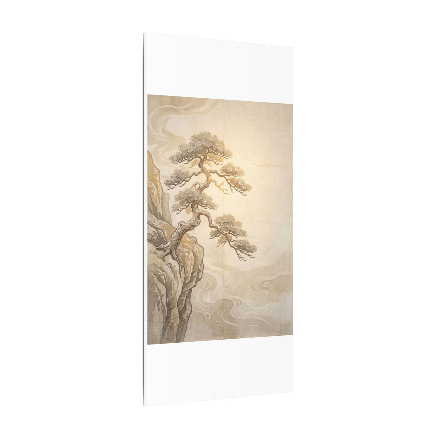 Winter Pine Tree Japanese Pattern Canvas Art | Elegant Decor