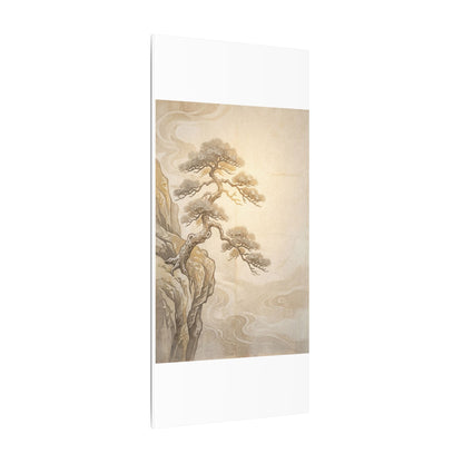 Winter Pine Tree Japanese Pattern Canvas Art | Elegant Decor